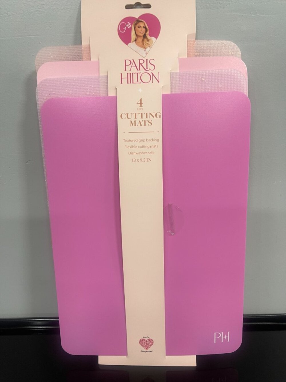 Paris Hilton 4 Pc Pink Flexible Cutting Mats NWT